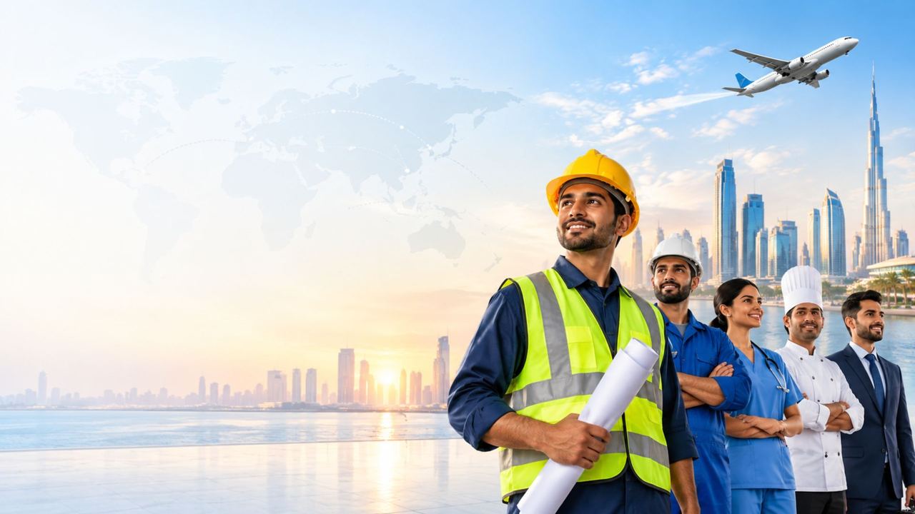 Overseas Manpower Placement Dubai & Gulf Skyline
